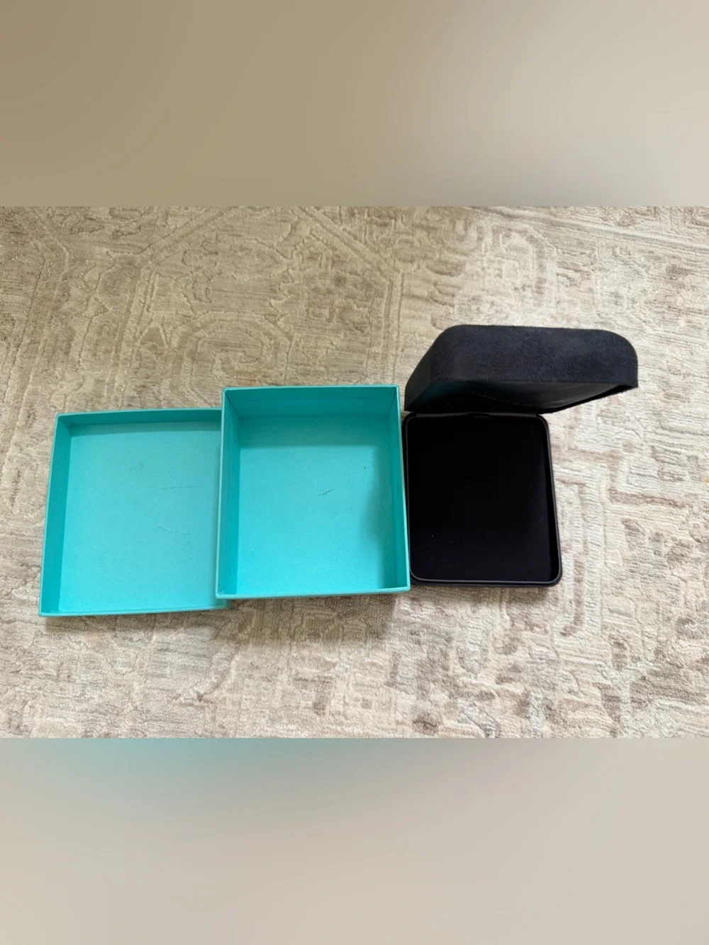 Tiffany & Co. Blue Jewelry Gift Box + Black Presentation Box (large)